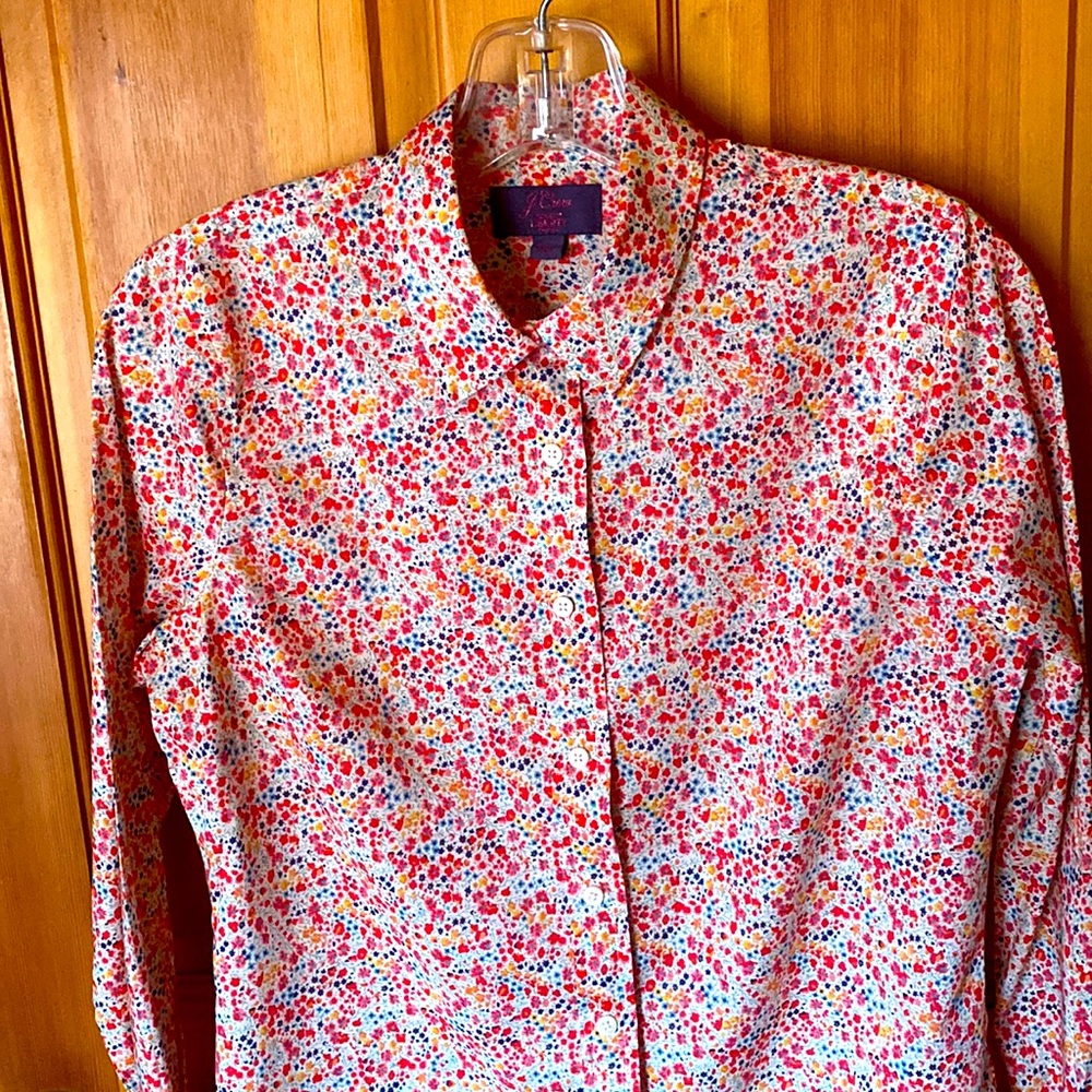 J Crew Liberty of London long sleeve blouse size 2. Perfect condition.